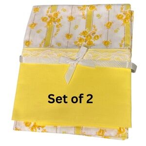 Set of 2 Wamsutta Supercale Plus Yellow Floral Pillowcases NWOT